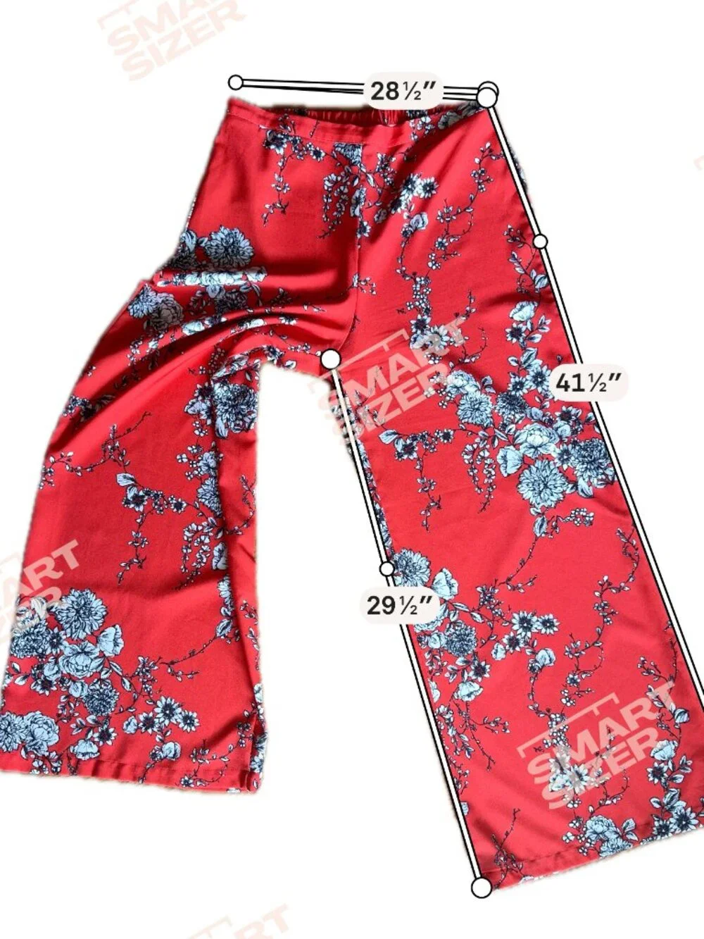 Brynn Walker Red Floral 2pc Set Medium Japanese Inspired Mandarin Collar Artsy